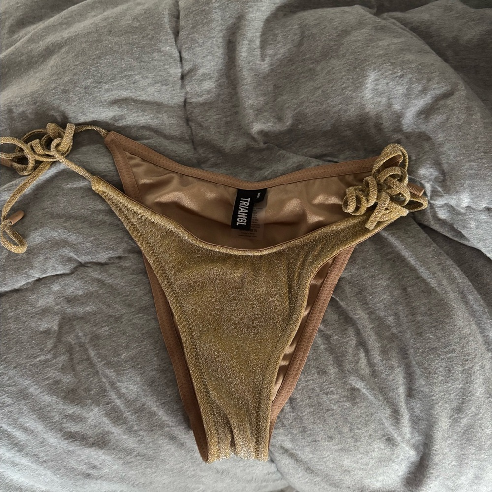 Triangl Shimmering Gold Bikini Bottom